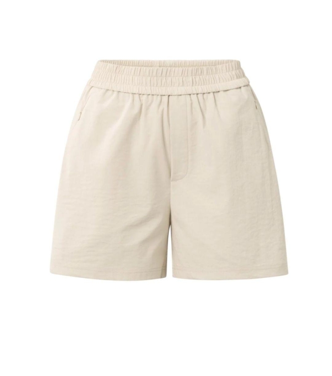 Yaya Woven short with elastic waist 20908 Summer sand