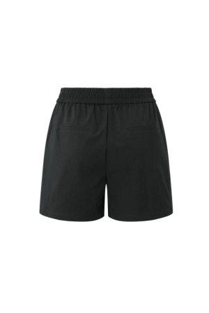 Yaya Woven short with elastic waist 99989 Washed black