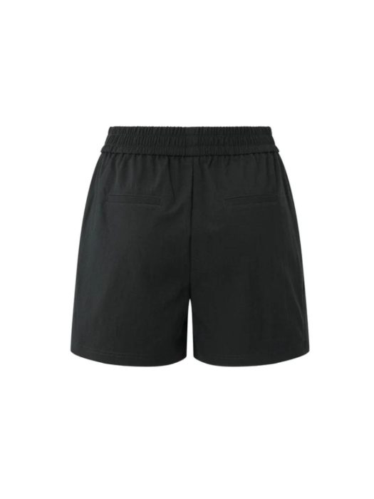 Yaya Woven short with elastic waist 99989 Washed black