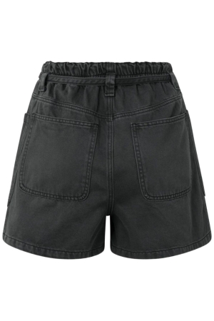 Yaya Garment dye woven high waist 99989 Washed black