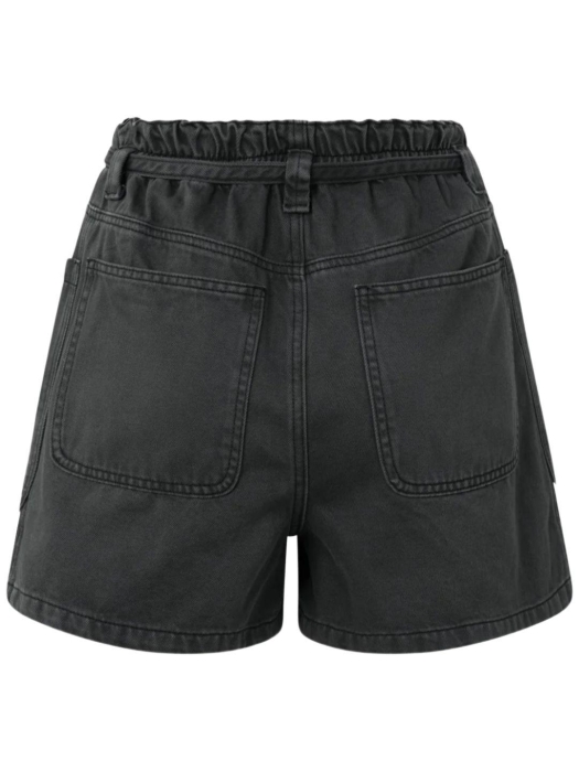 Yaya Garment dye woven high waist 99989 Washed black