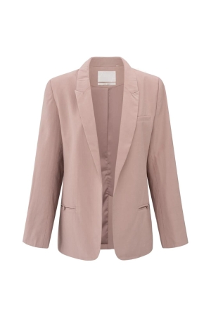 Yaya Woven loose fit blazer with sa 99984 Soft mauve pink