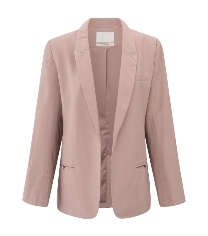 Yaya Woven loose fit blazer with sa 99984 Soft mauve pink