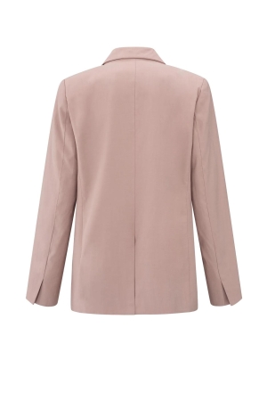 Yaya Woven loose fit blazer with sa 99984 Soft mauve pink