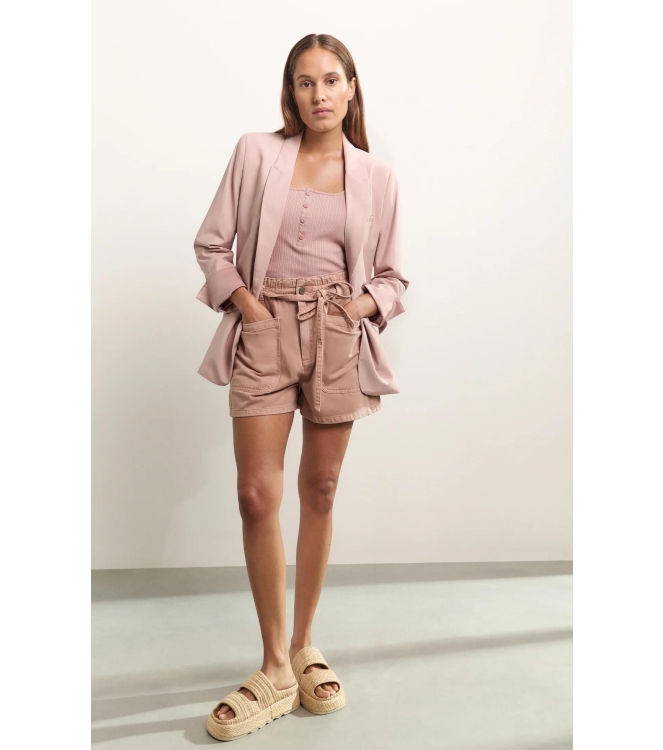 Yaya Woven loose fit blazer with sa 99984 Soft mauve pink