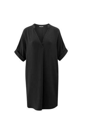 Yaya Folded short sleeve dress 9989 Washed black