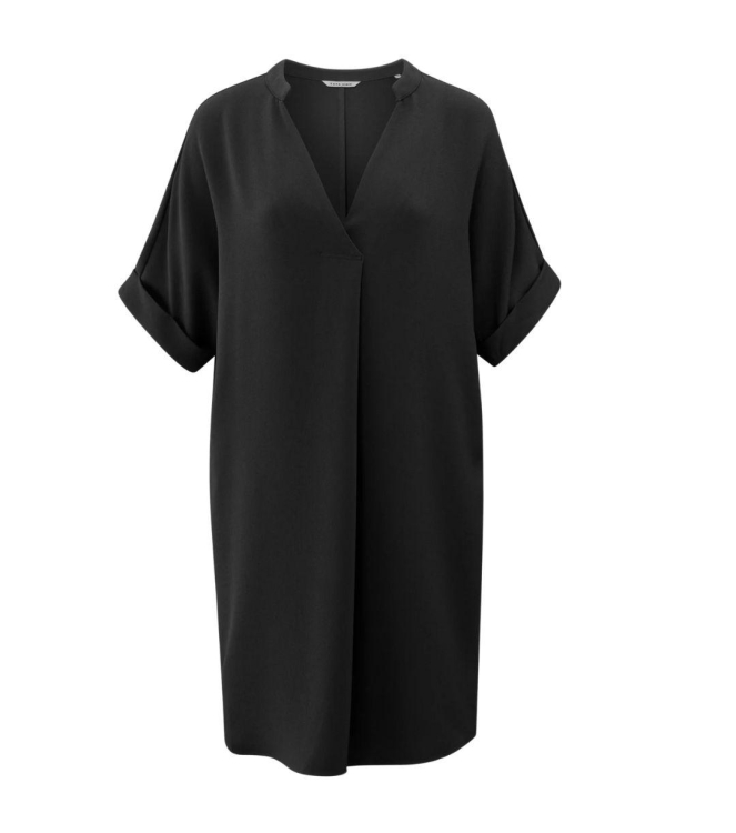 Yaya Folded short sleeve dress 9989 Washed black