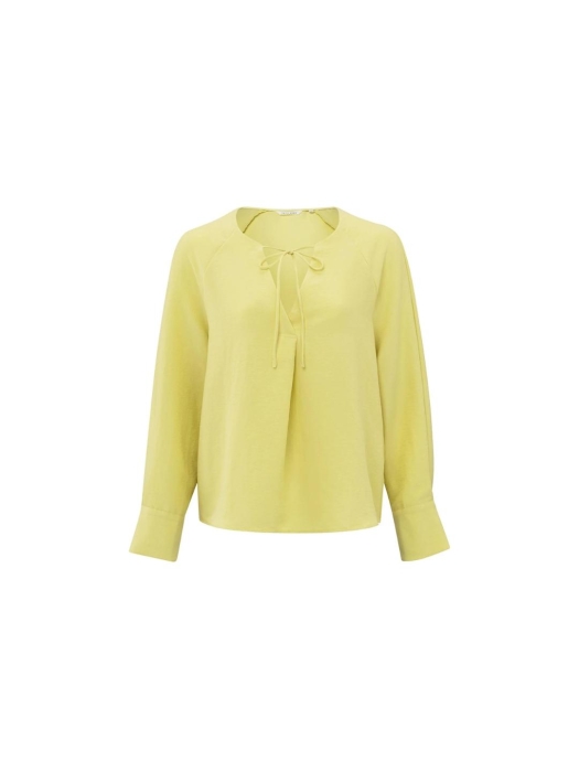 Yaya V-neck top w. straps 20626 lemon grass yellow