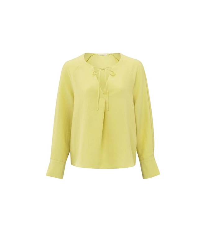 Yaya V-neck top w. straps 20626 lemon grass yellow