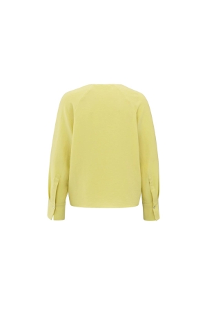 Yaya V-neck top w. straps 20626 lemon grass yellow