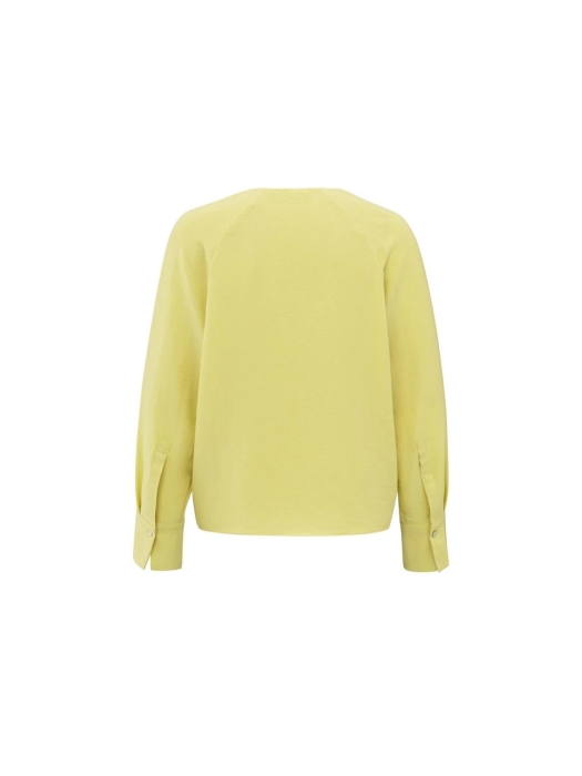 Yaya V-neck top w. straps 20626 lemon grass yellow