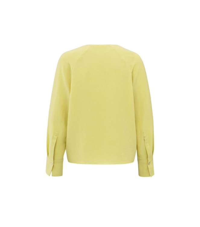 Yaya V-neck top w. straps 20626 lemon grass yellow