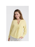 Yaya V-neck top w. straps 20626 lemon grass yellow