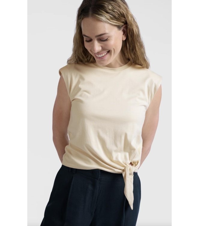 Yaya Sleeveless top with knot 20908 Summer sand