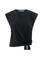 Yaya Sleeveless top with knot 99989 Washed black