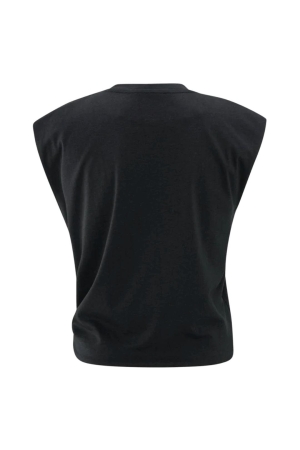 Yaya Sleeveless top with knot 99989 Washed black