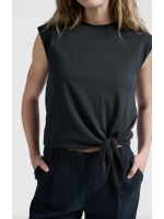 Yaya Sleeveless top with knot 99989 Washed black