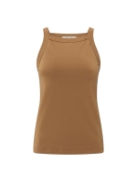 Yaya Sleeveless top with straight n 71044 Chipmunk brown