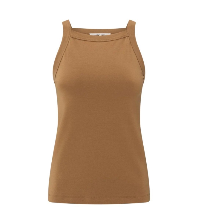 Yaya Sleeveless top with straight n 71044 Chipmunk brown