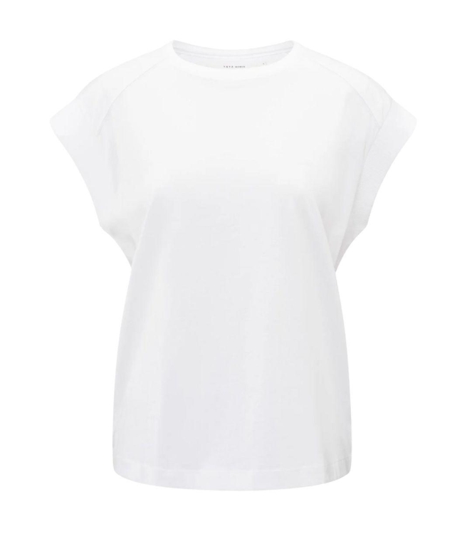 Yaya Sleeveless top with rib detail 00000 Pure white