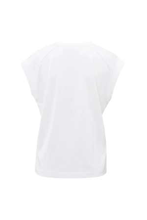 Yaya Sleeveless top with rib detail 00000 Pure white
