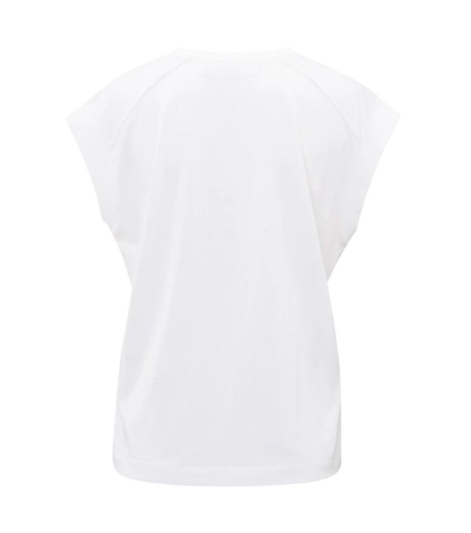 Yaya Sleeveless top with rib detail 00000 Pure white