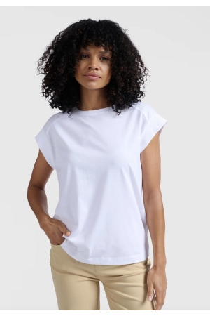Yaya Sleeveless top with rib detail 00000 Pure white