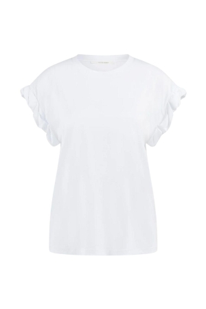 Yaya T-shirt with roll-up 00000 Pure white