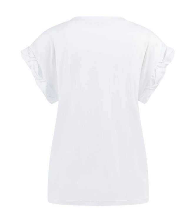 Yaya T-shirt with roll-up 00000 Pure white