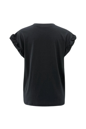 Yaya T-shirt with roll-up 99989 Washed black