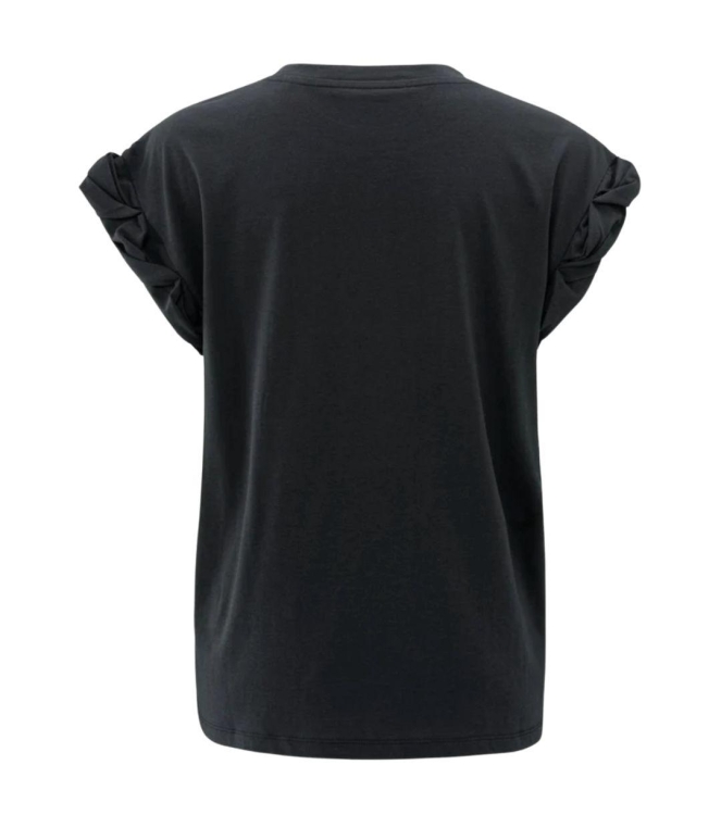 Yaya T-shirt with roll-up 99989 Washed black