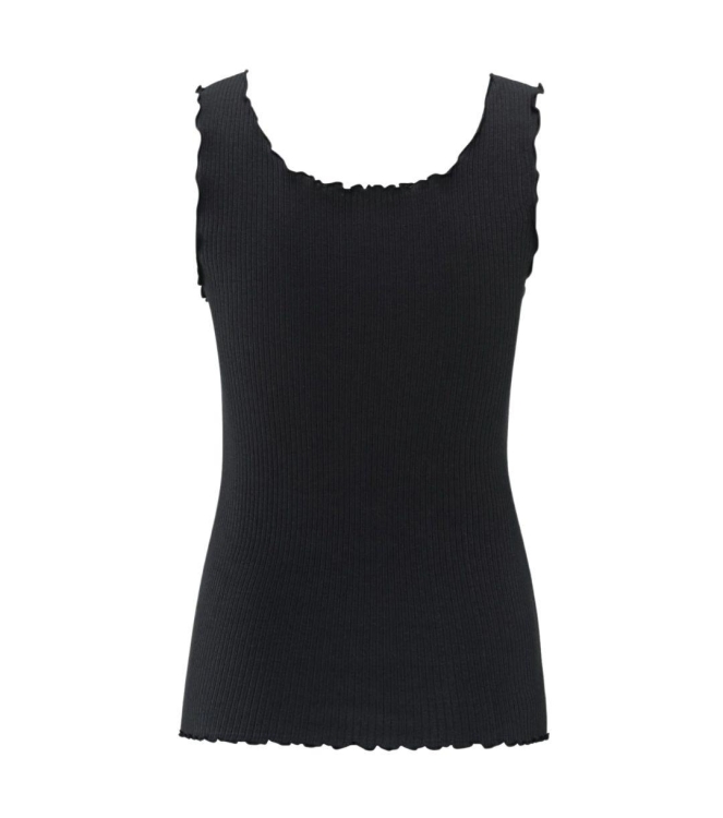 Yaya Singlet with frilled seams 99989 Washed black