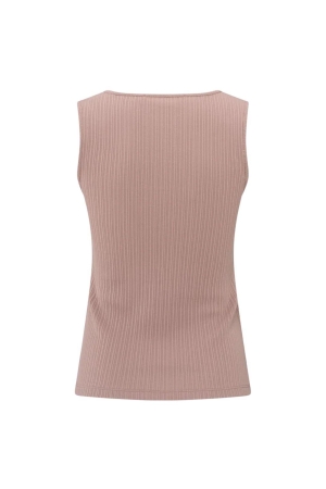 Yaya Rib singlet with buttons 99984 Soft mauve pink