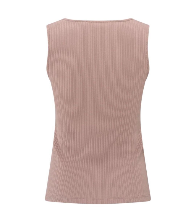Yaya Rib singlet with buttons 99984 Soft mauve pink
