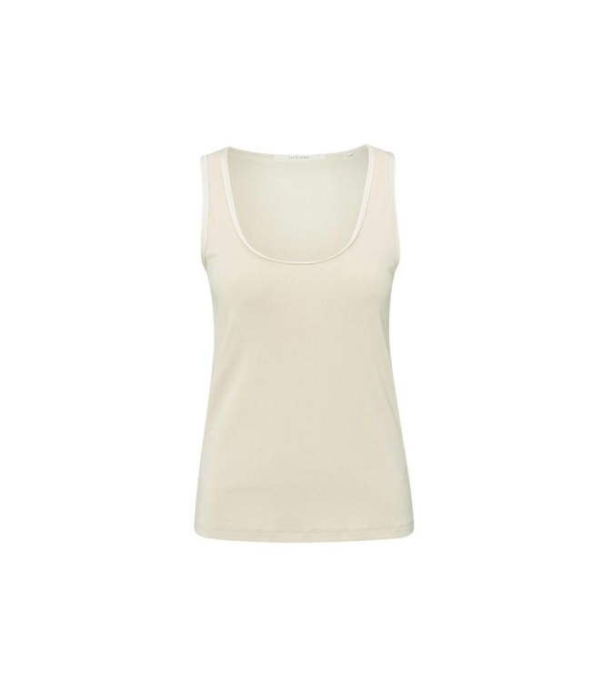 Yaya Rib singlet with shiny binding 20908 Summer sand