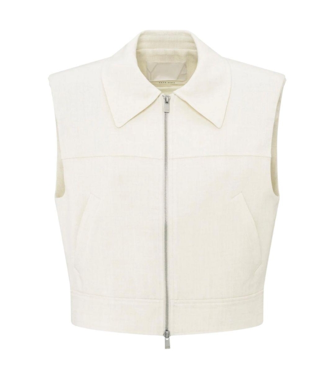 Yaya Cropped sleeveless jacket 209082 Summe sand mel