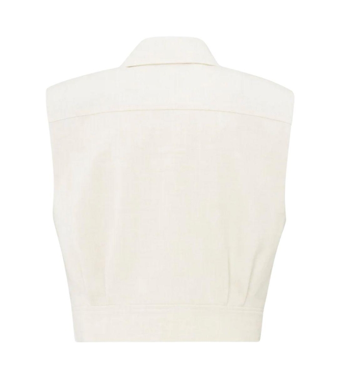 Yaya Cropped sleeveless jacket 209082 Summe sand mel