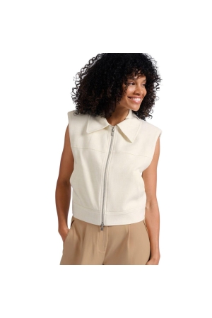 Yaya Cropped sleeveless jacket 209082 Summe sand mel
