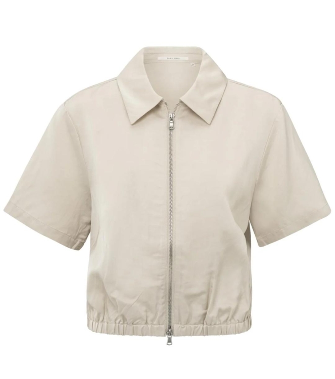 Yaya Satin shortsleeve jacket 20908 Summer sand