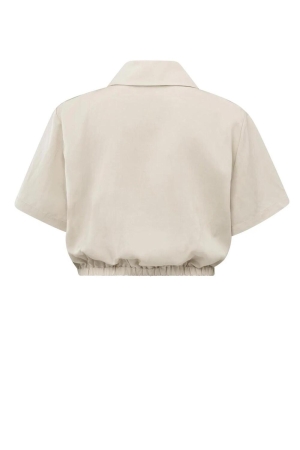 Yaya Satin shortsleeve jacket 20908 Summer sand