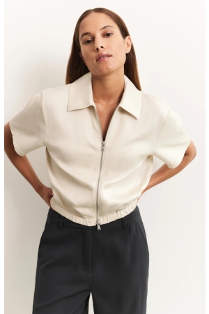 Yaya Satin shortsleeve jacket 20908 Summer sand