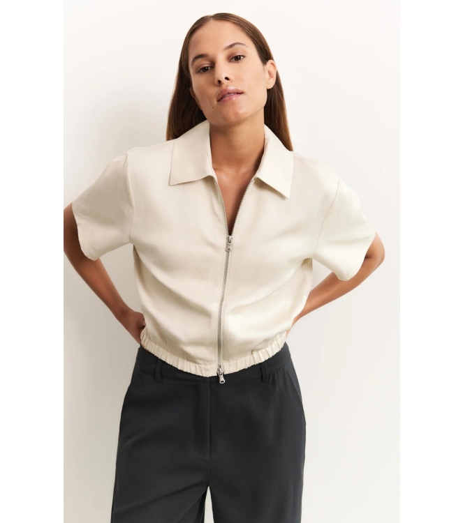 Yaya Satin shortsleeve jacket 20908 Summer sand
