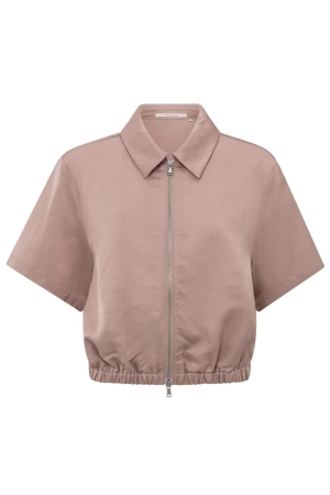Yaya Satin shortsleeve jacket 99984 Soft mauve pink