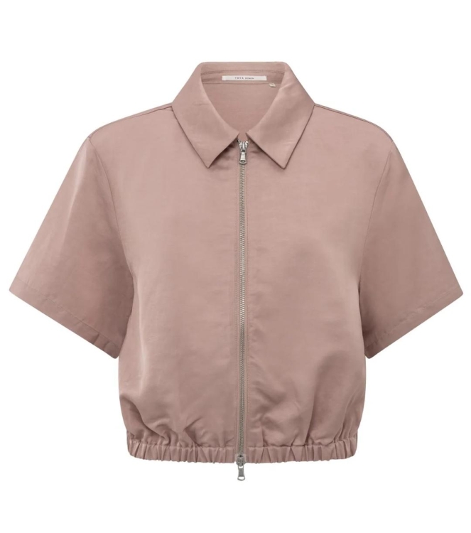 Yaya Satin shortsleeve jacket 99984 Soft mauve pink