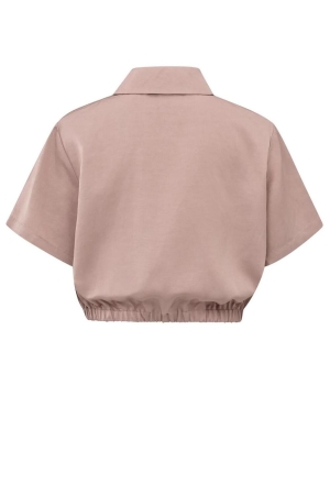 Yaya Satin shortsleeve jacket 99984 Soft mauve pink