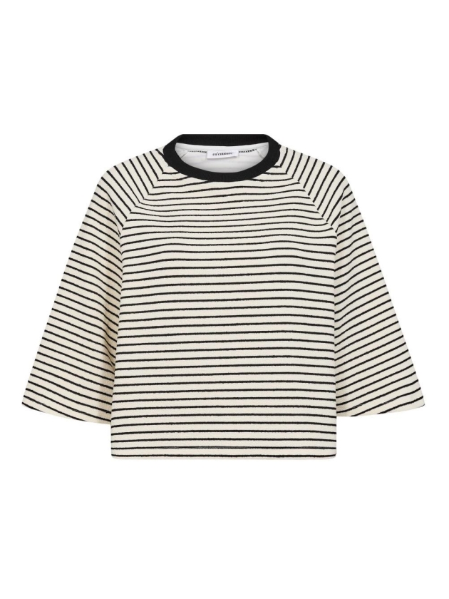 Co Couture ErinCC strtipe tee 40096 White/black