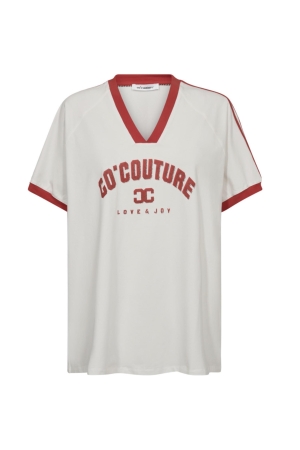 Co Couture SiaraCC oversize sporty v-tee 11358 Offwhitered