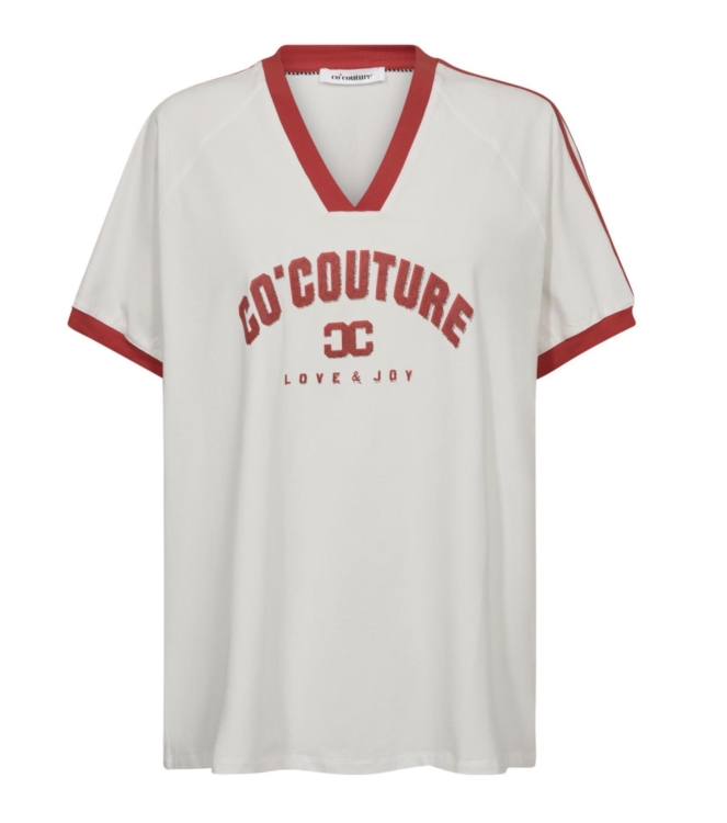 Co Couture SiaraCC oversize sporty v-tee 11358 Offwhitered