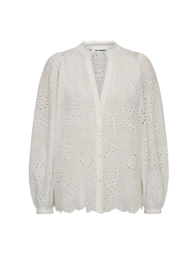 Co Couture GiselleCC anglaise v-shirt 4000 White