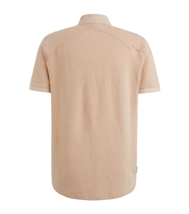 Cast Iron Short sleeve r-neck two tone waffl 7106 Cream tan